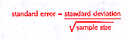Standard Error Formula